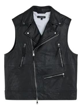 Barrett Leather Biker Vest / Black