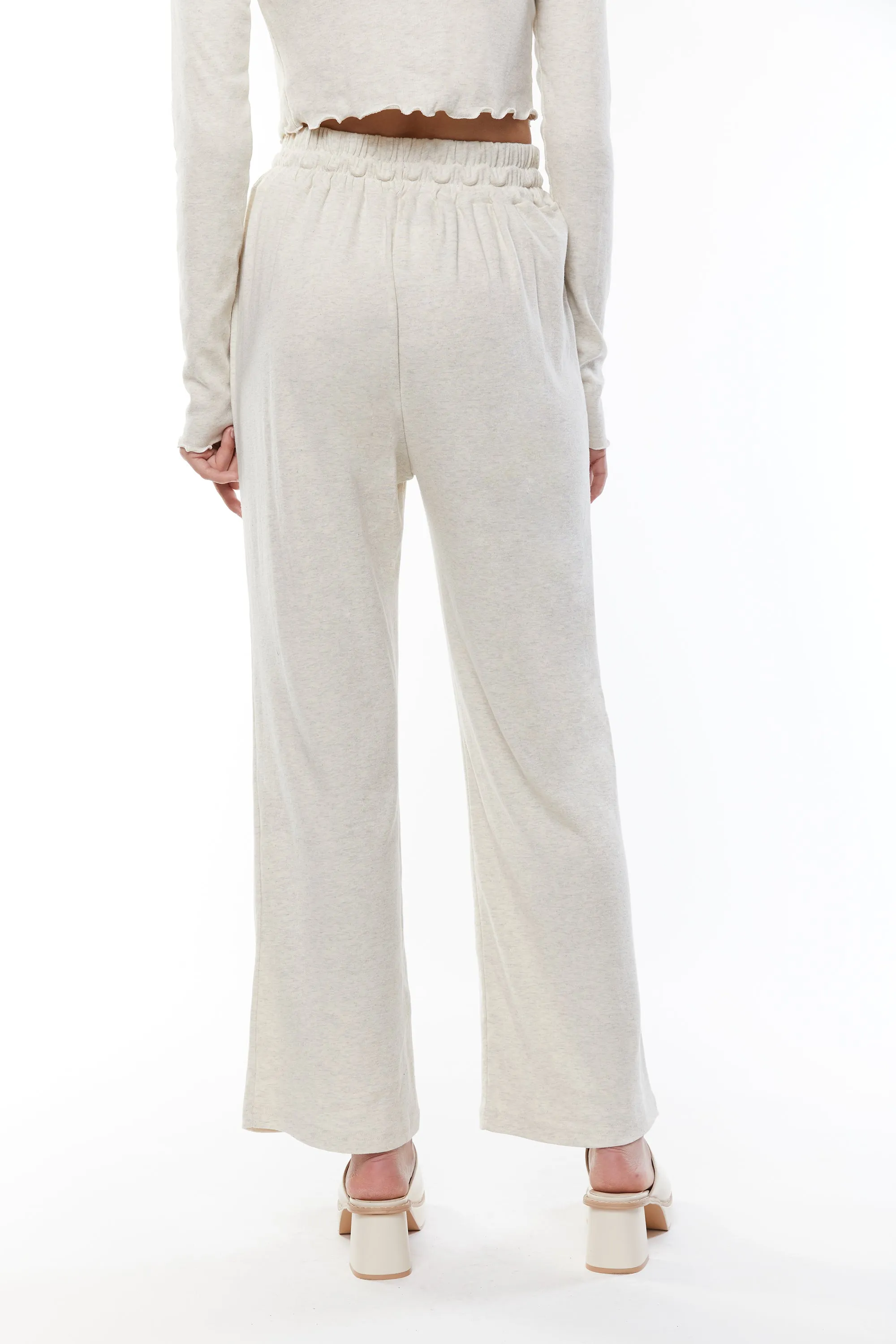 BUTTONED LONG SLEEVE AND STRAIGHT LEG PANT SET