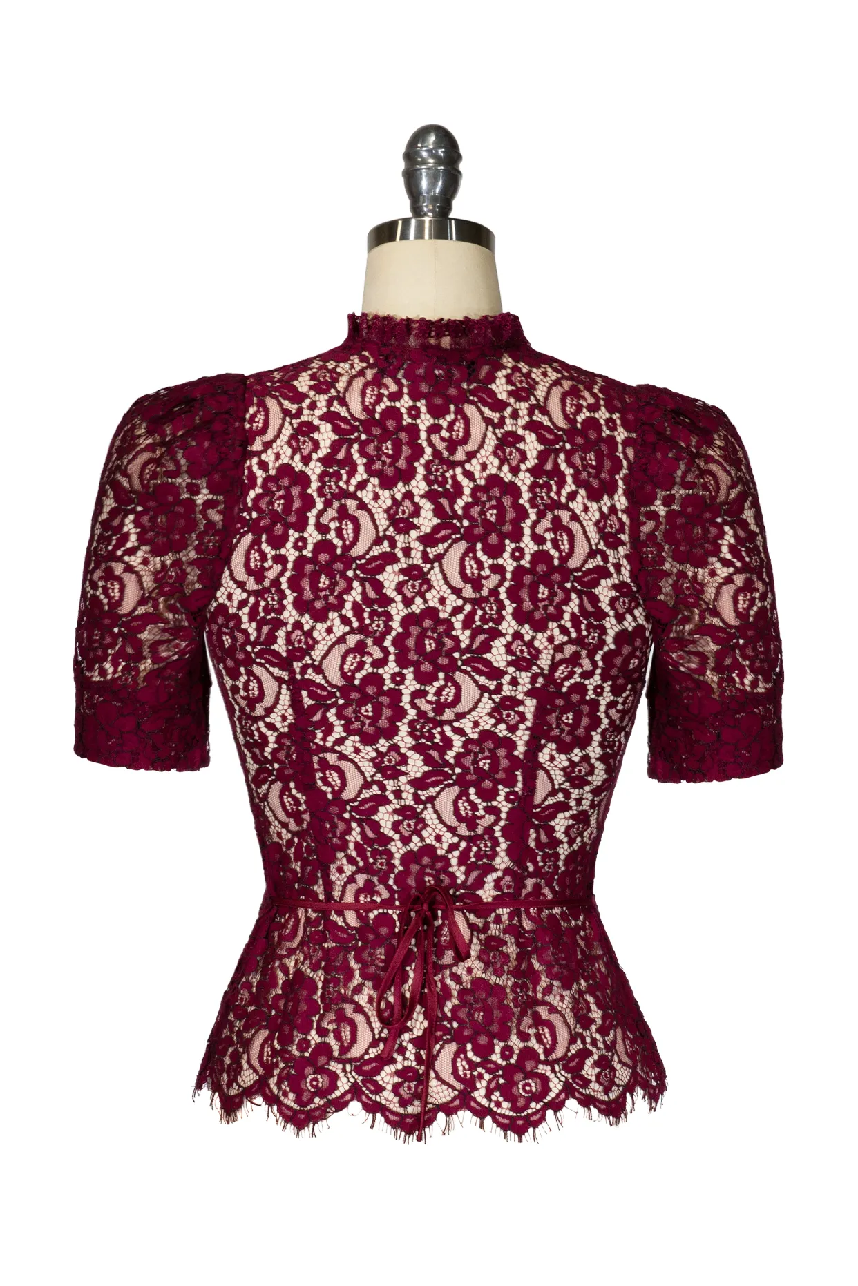 Capone Blouse (Burgundy)