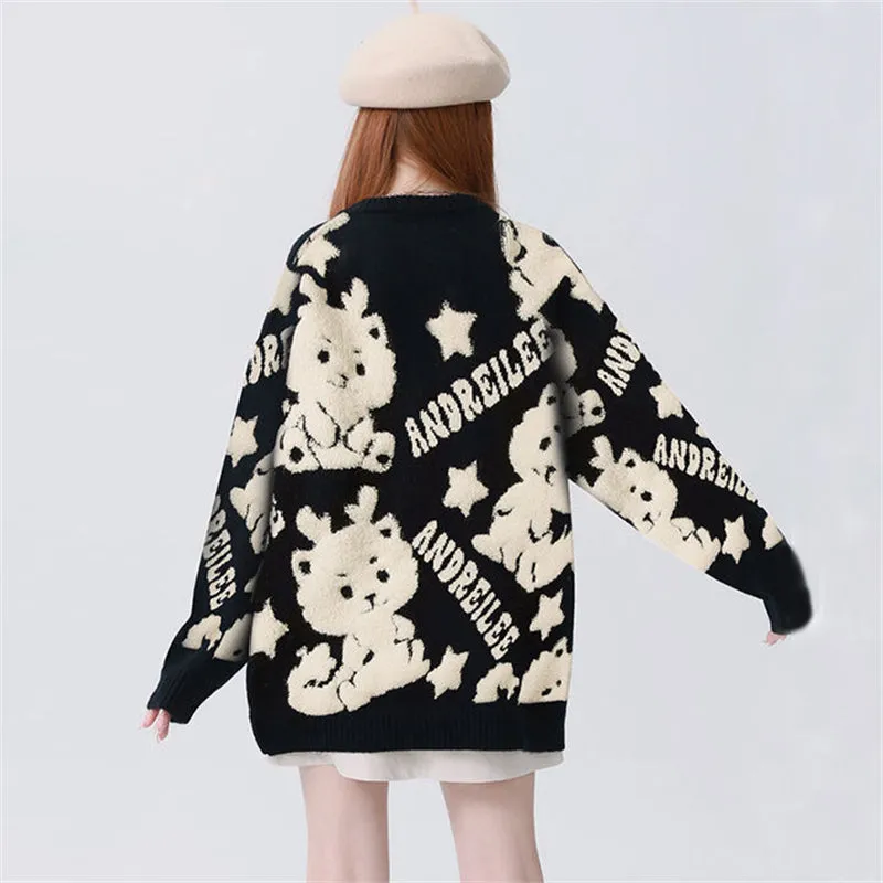 Cartoon Dragon Flocking Sweater