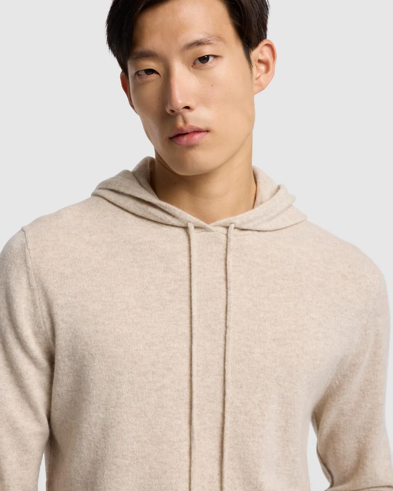 Cashmere Hoodie in Seashell