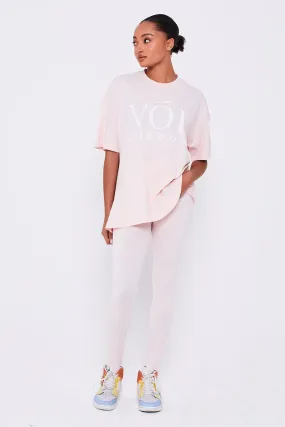 Colindale Co-ord Tee and Legging - Powder Pink