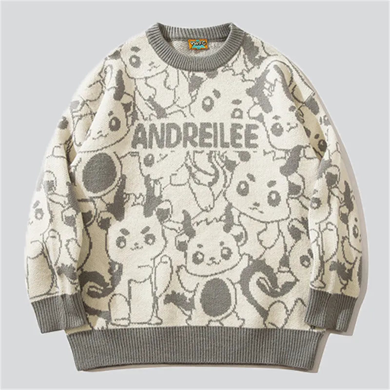 Dragon BabyCartoon Round Neck Sweater