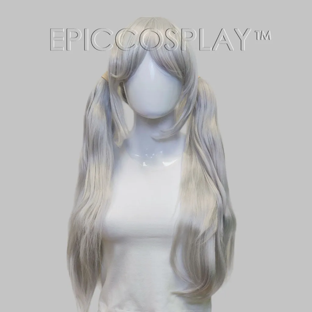 Evangeline - Silvery Grey Pigtail Wig