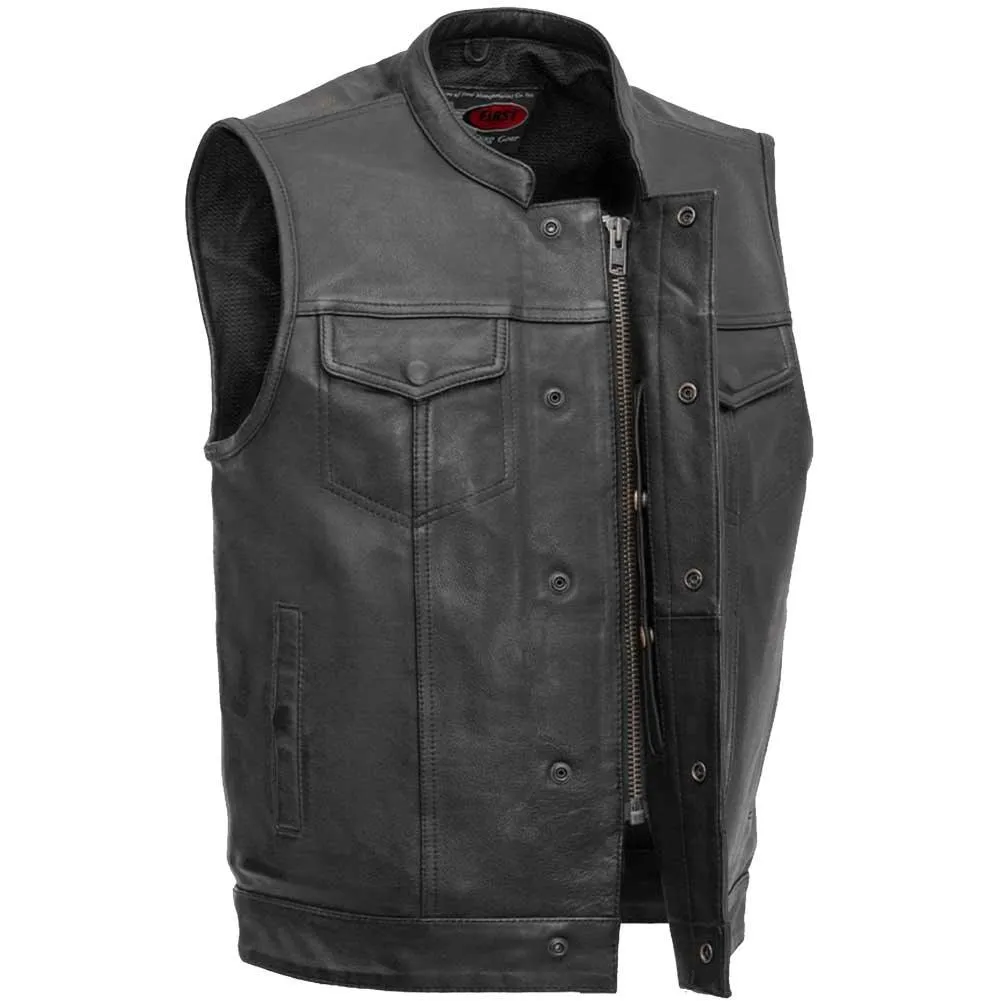 First Mfg Mens Sharp Shooter Concealment Leather Vest