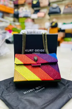 Kurt Geiger Official Model Bag for Women (Purple Pink Yellow)