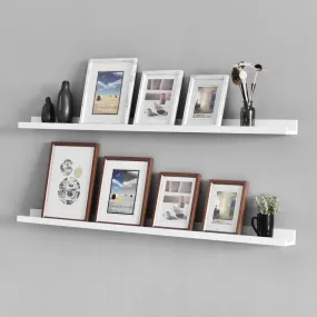 Kyrman 2 Piece Rectangle Wood Floating Shelf (Set of 2)