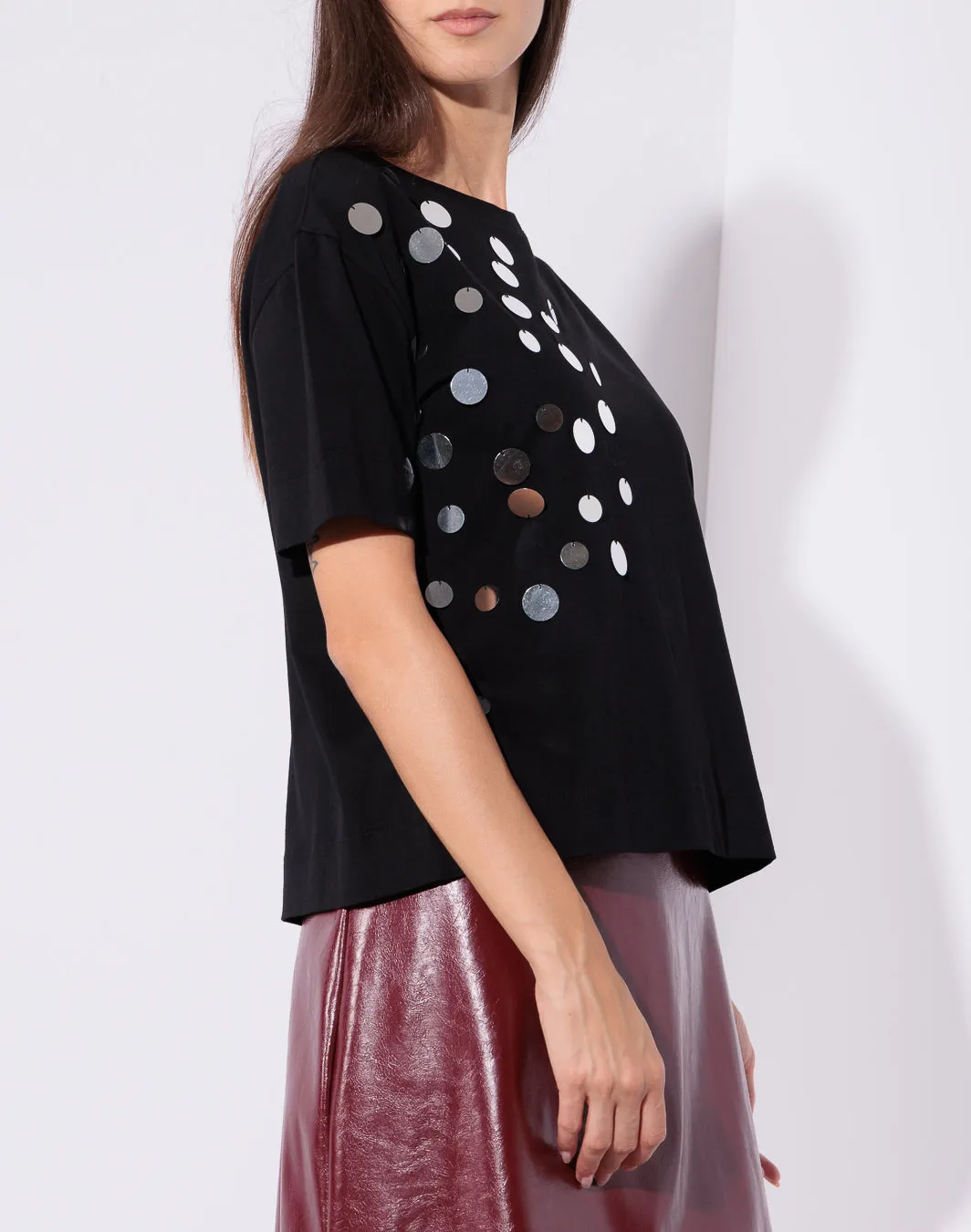 Levi - T-shirt con maxi paillettes