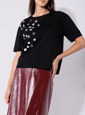 Levi - T-shirt con maxi paillettes