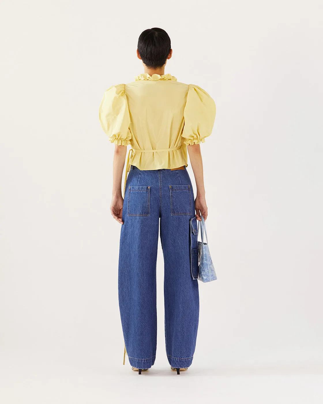 Luna Blouse Taffeta Yellow