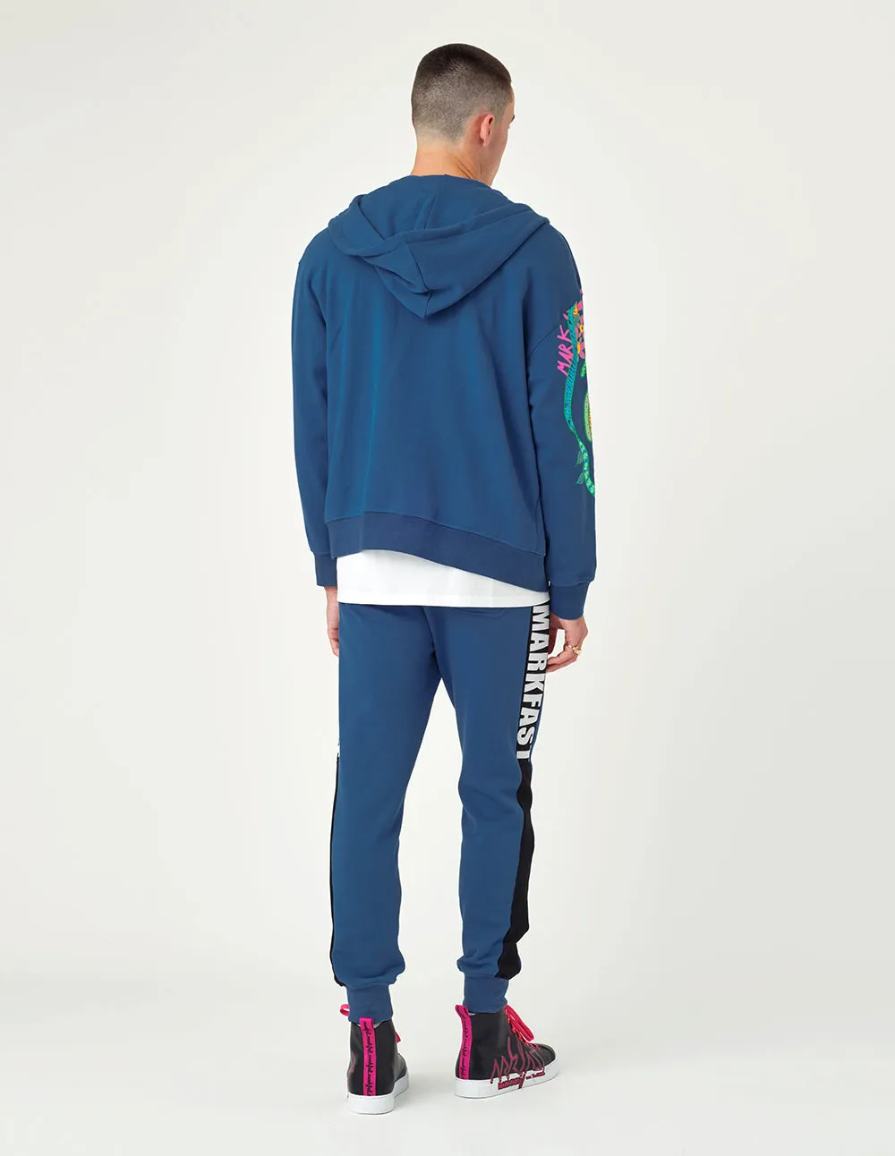 MARK FAST Men Printed Colour Block Sweatpants