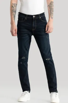 Pascaline Indigo Distressed Slim Fit Jeans