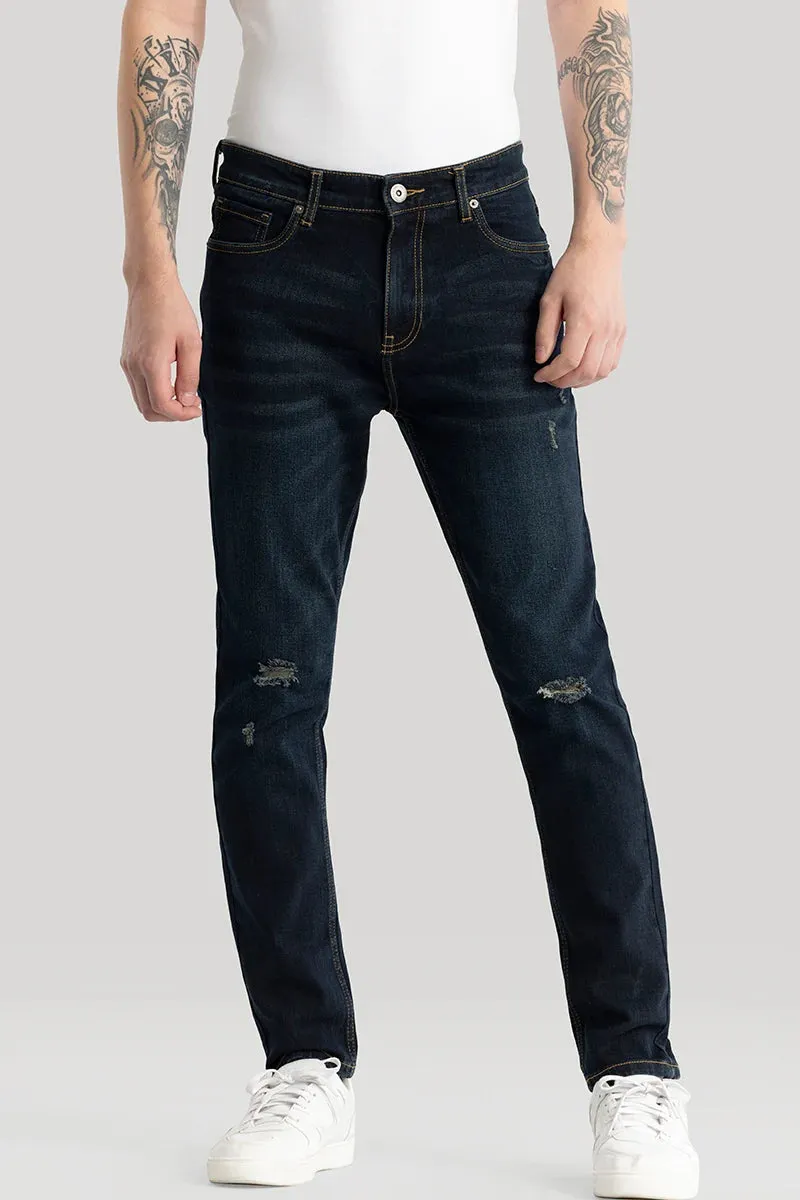 Pascaline Indigo Distressed Slim Fit Jeans