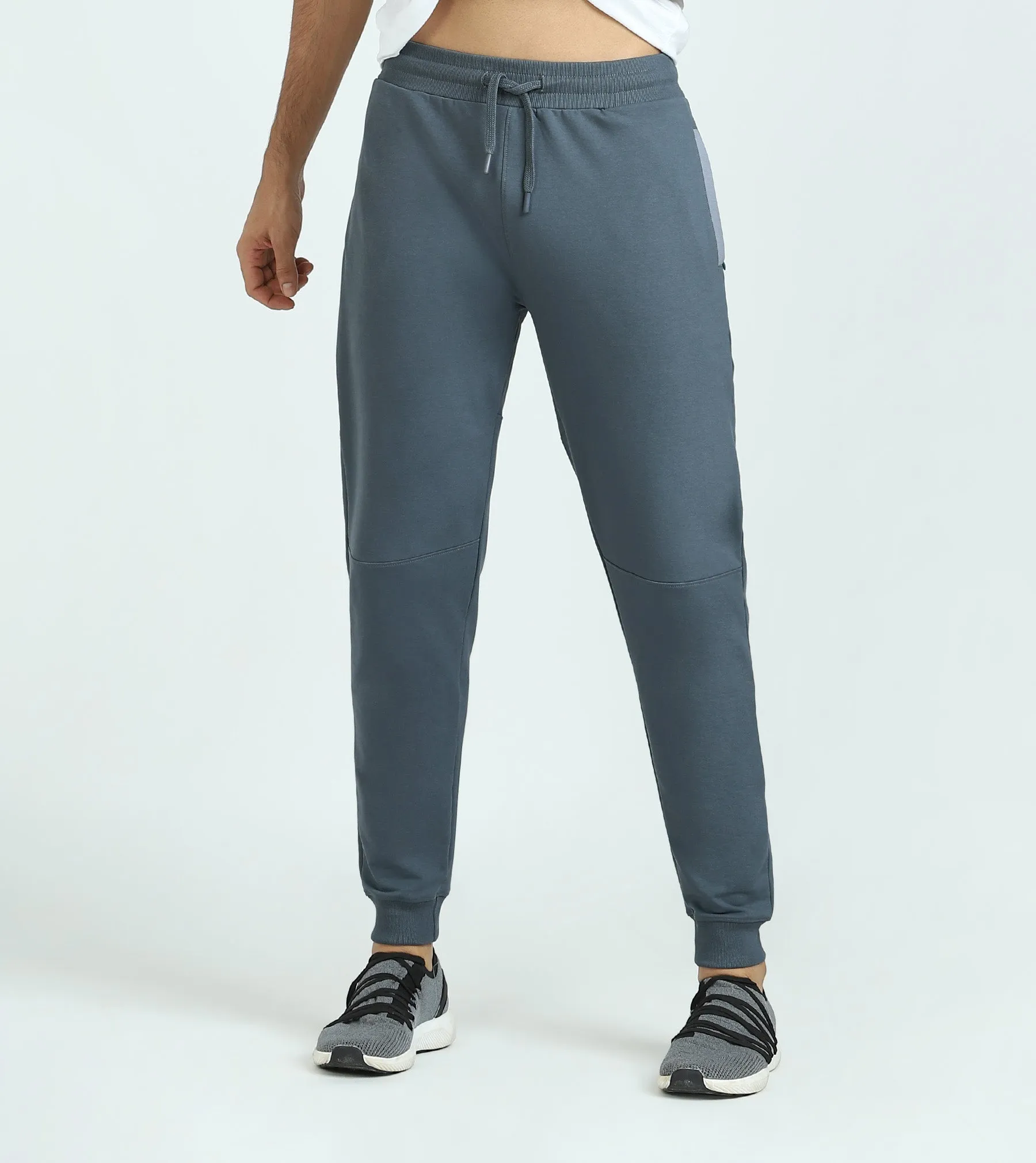 Quest French Terry Cotton Hoodie And Joggers Co-ord Set Slate Grey