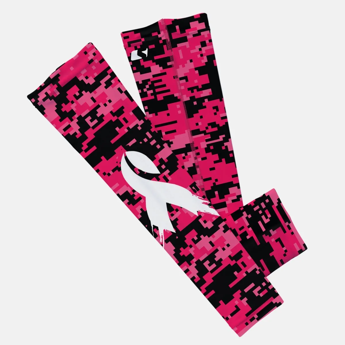 Sleefs BCA Pink Ribbon Digital Camo Black Ribbon Kids Arm Sleeve