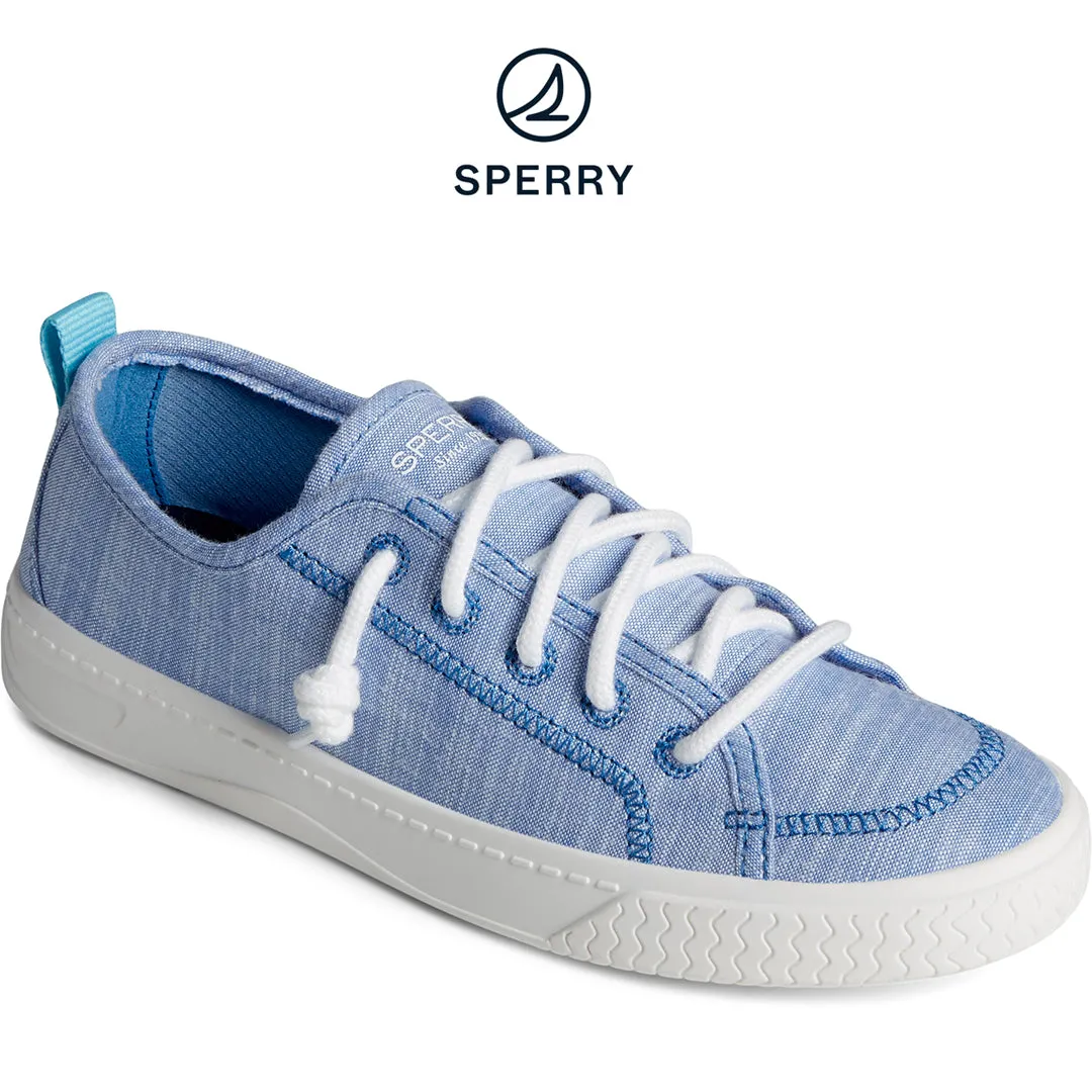 Sperry Women's Shorefront Space Dye Chambray Sneaker Teal (STS88604)