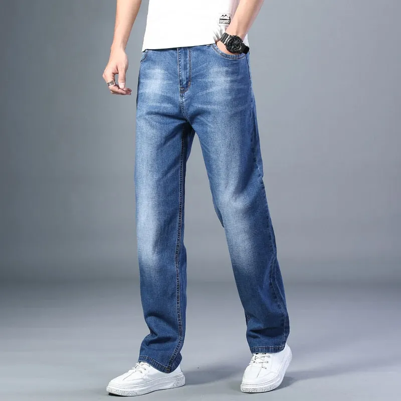 Thin Straight-leg Loose Jeans