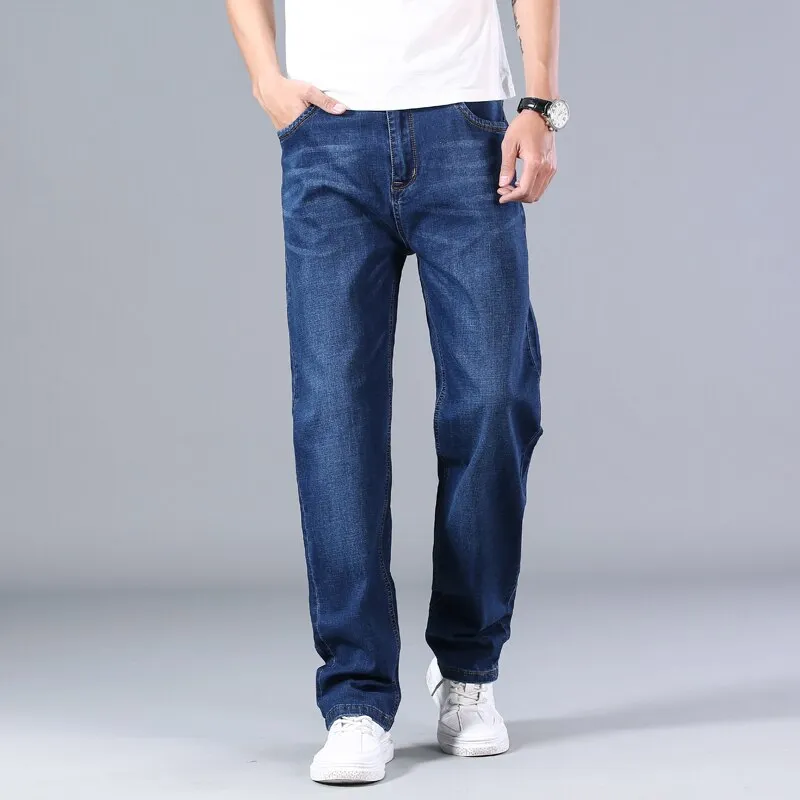 Thin Straight-leg Loose Jeans