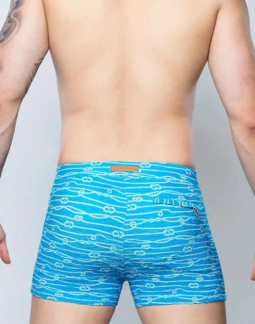 V60 Print Swim Trunks - Manrope Blue