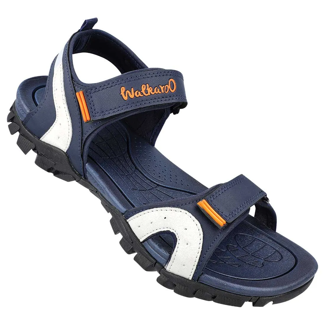 Walkaroo Men Strappy Floater Sandals  - XC4671 Blue