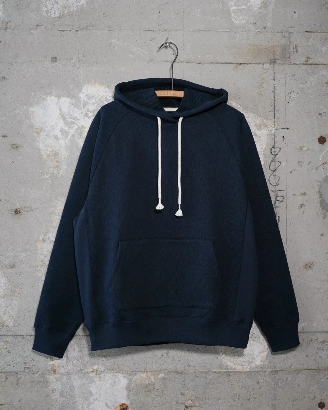 Wonder Looper 876gsm Double Heavyweight French Terry Pullover Hoodie - Navy