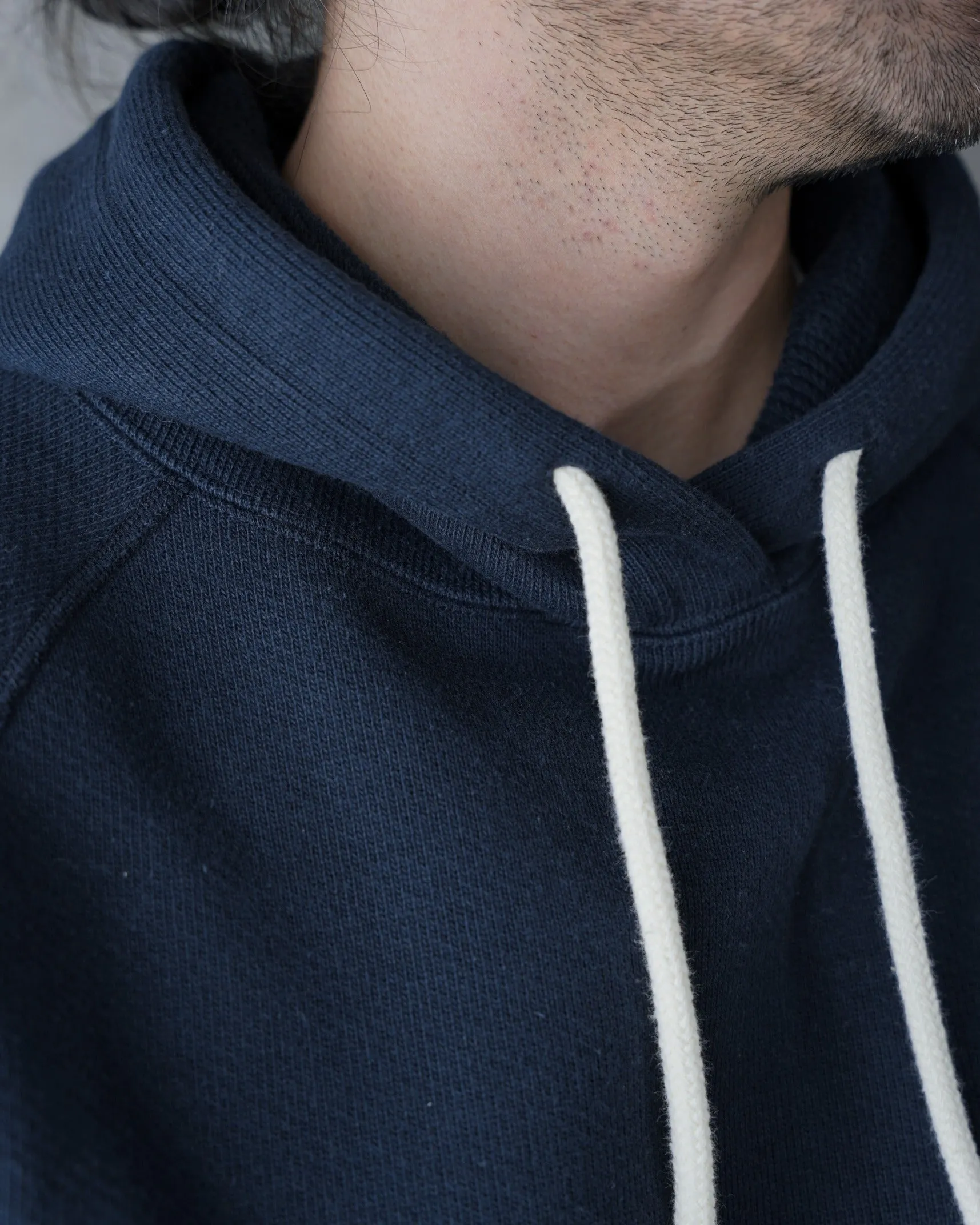 Wonder Looper 876gsm Double Heavyweight French Terry Pullover Hoodie - Navy