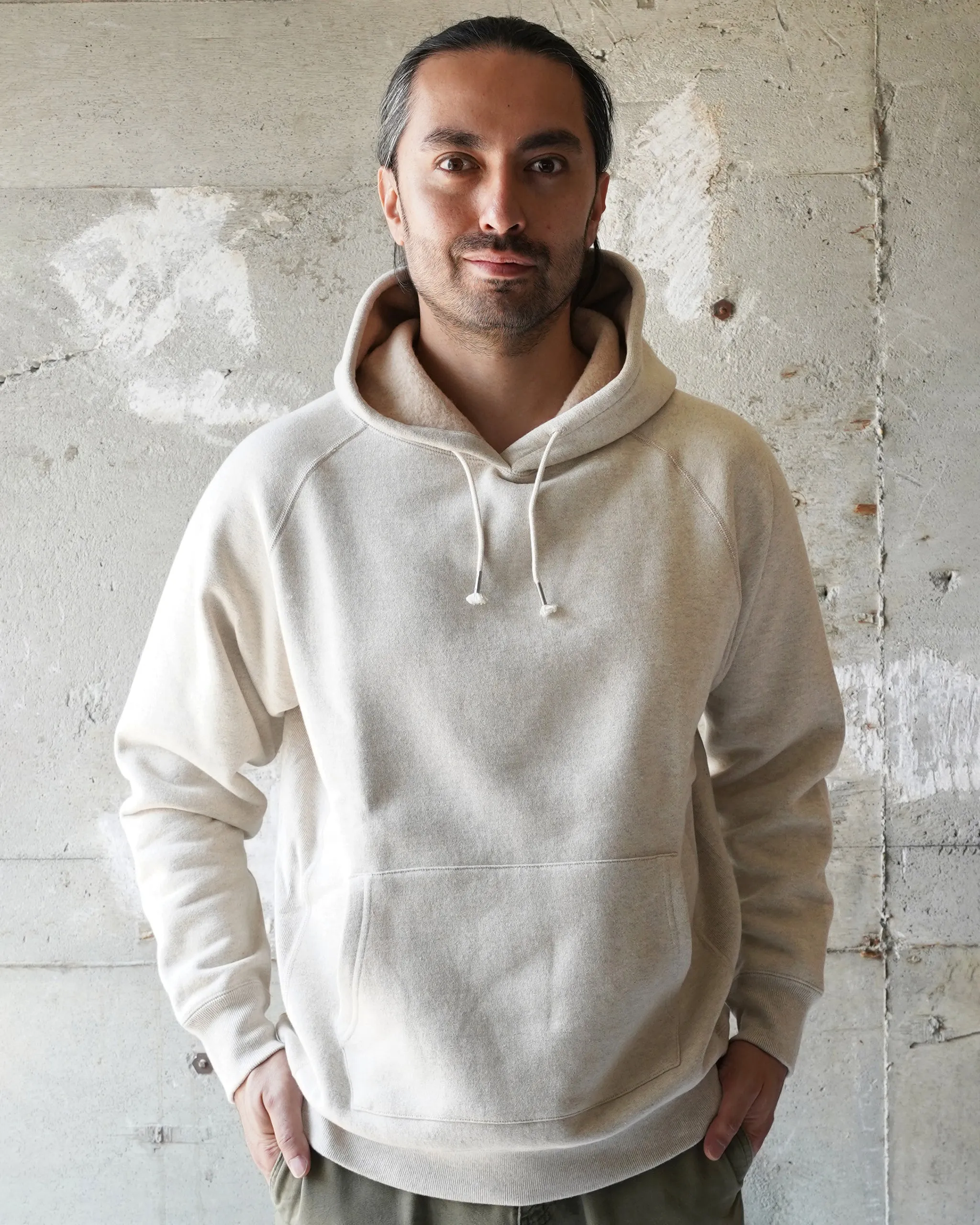 Wonder Looper Fleeced Foxfibre Pullover Hoodie - Oatmeal