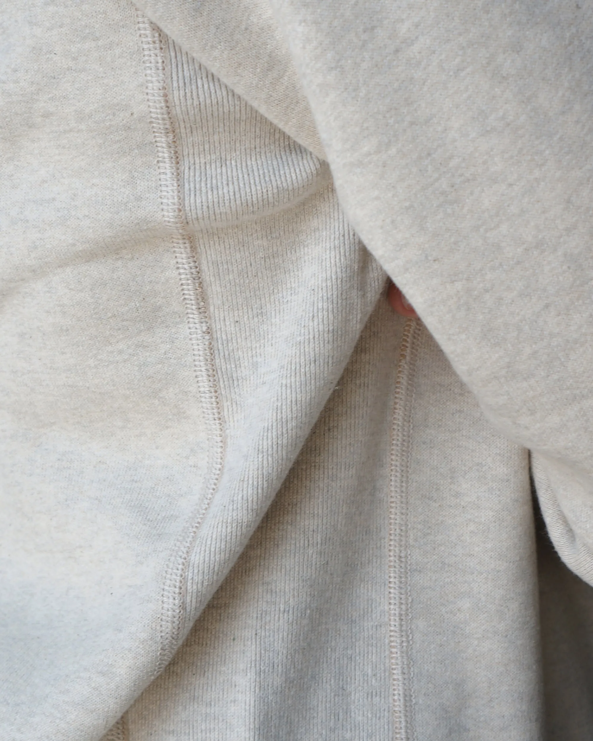 Wonder Looper Fleeced Foxfibre Pullover Hoodie - Oatmeal