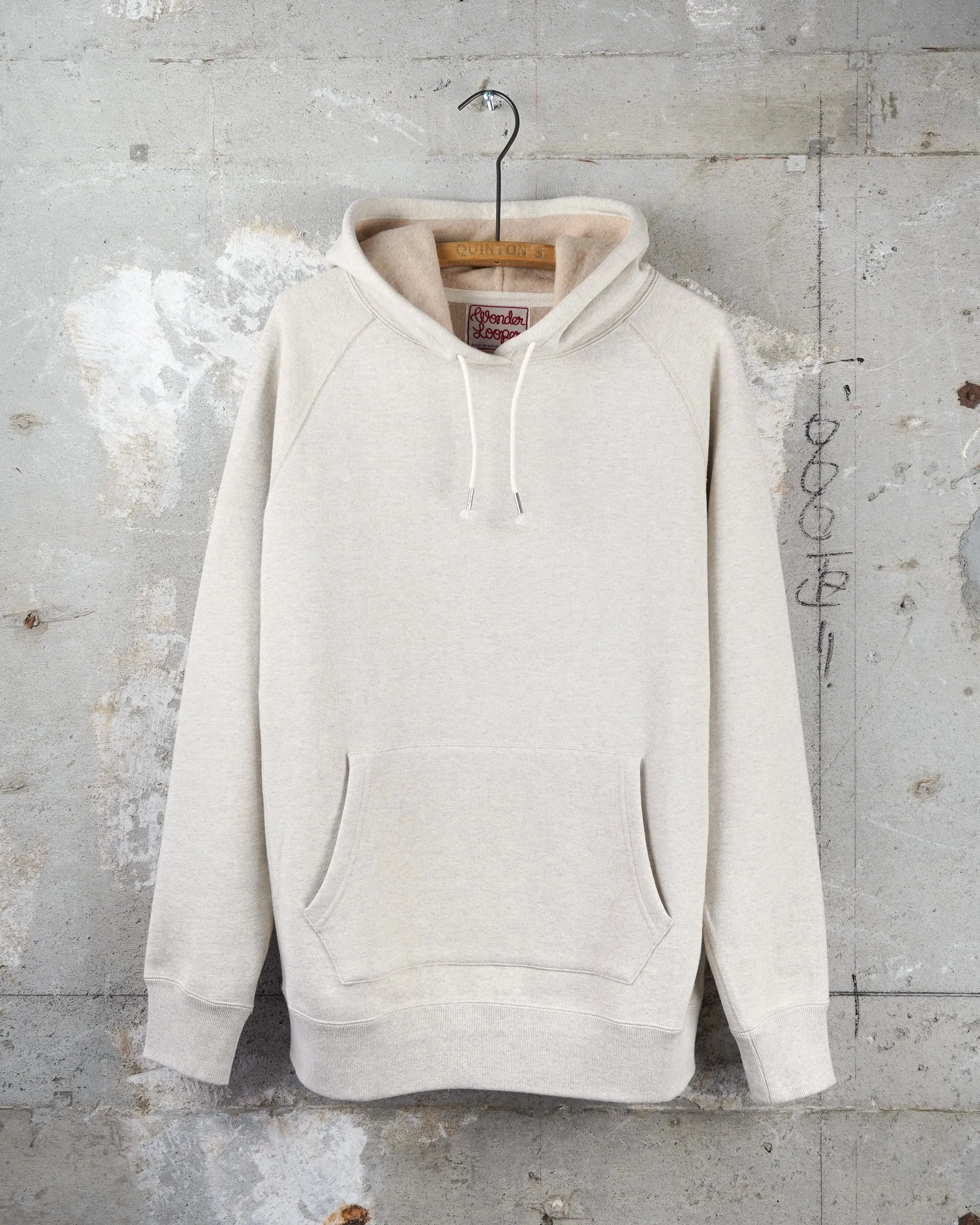 Wonder Looper Fleeced Foxfibre Pullover Hoodie - Oatmeal