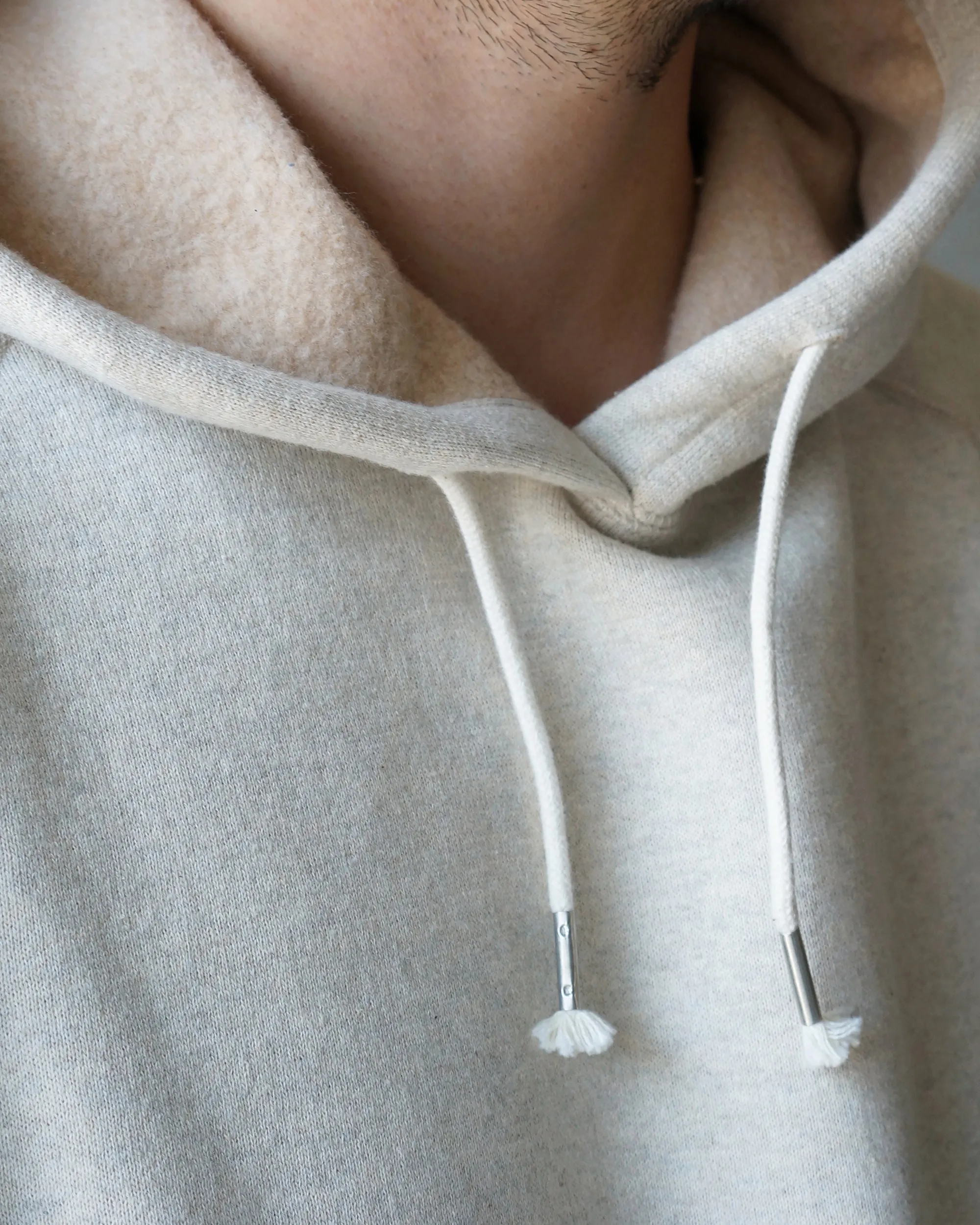 Wonder Looper Fleeced Foxfibre Pullover Hoodie - Oatmeal