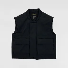 YZY SZN 1 Nylon Oversized Padded Vest In Black